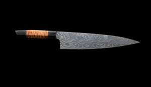 Chef Knife with Hybrid Wa Silver Handle